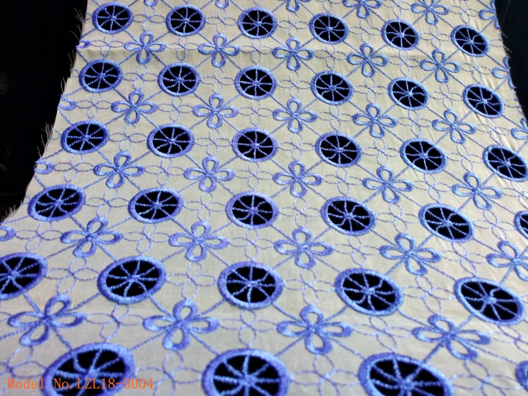 High Quality Custom Chemical Embroidery Lace Fabric Laser Cutting Fabric for Garment