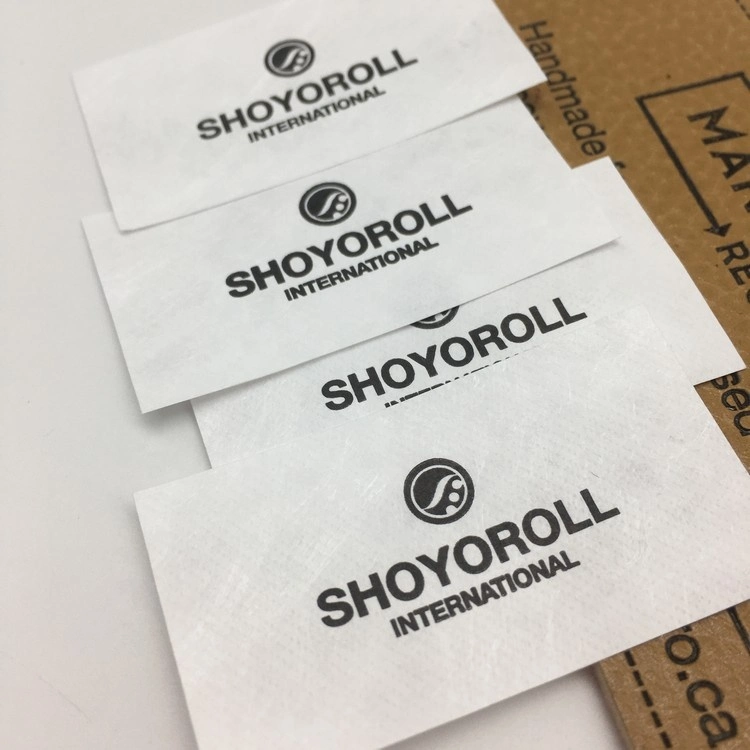 Silkscreen Custom Printing Design Garment Label Washable Hang Tag Tyvek Clothing Label